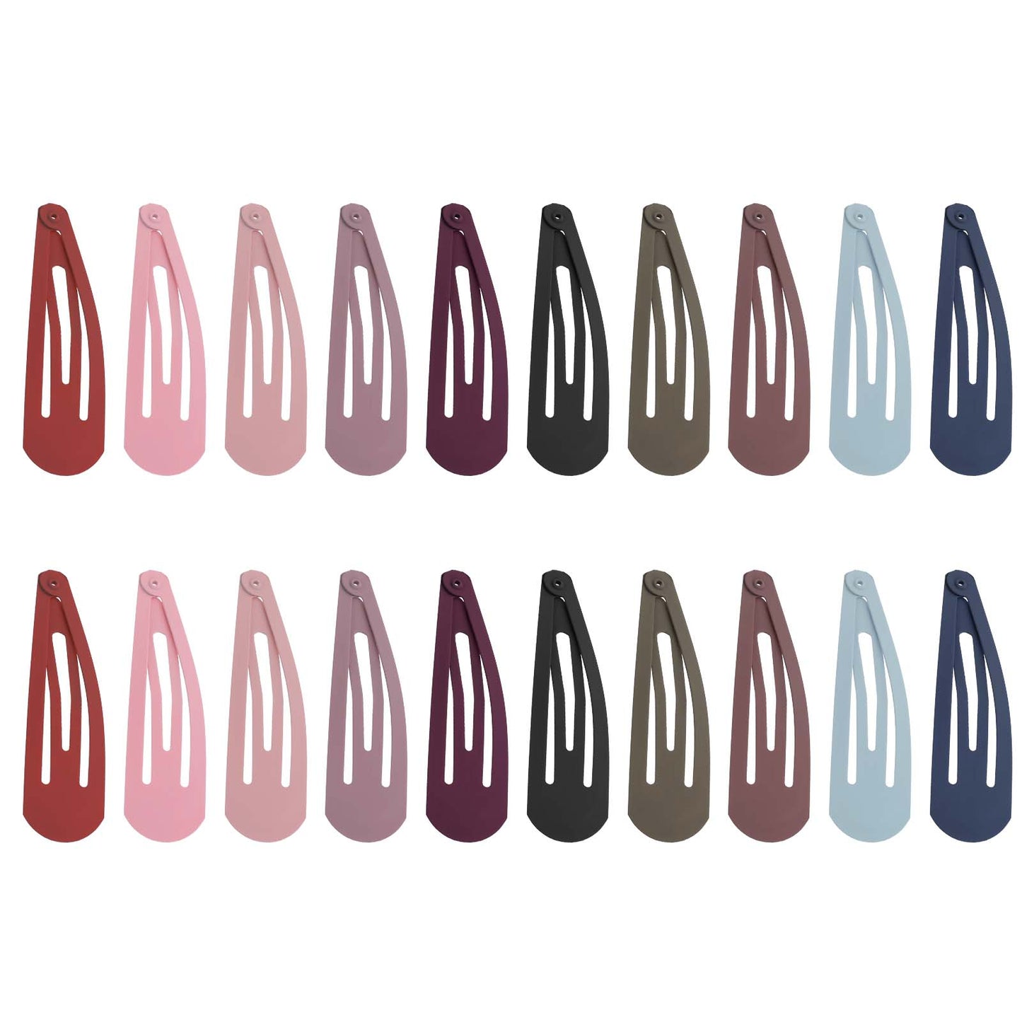 Giantree 20 Pcs Snap Hair Clips for Women, Metal Hair Barrettes Non-Slip 2.5"/2.8" Hair Snap Clips for Women Thick and Thin Fine Hair (10 colors)