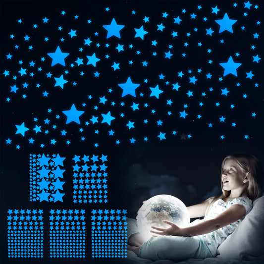 LXUEJIE 469 Pcs Glow in The Dark Star Stickers, Glow in The Dark Ceiling Stickers Glowing Stars Wall Decals for Bedding Room Birthday Gift Party