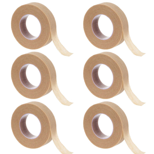 cobee 6 Rolls Micropore Tape Medical Tape, Nose Tape for Rhinoplasty Shaping, Eyelash Tape for Lash Extensions, Flexible Breathable Skin Tape for Wound Care Cosmetic, 1/2 inch x 10 Yds(6 Rolls)