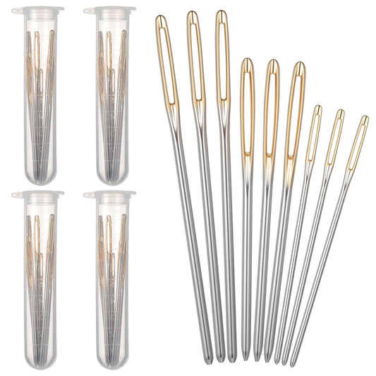 Cobee 36 Pcs Large Eye Sewing Needles, Darning Needles Sewing Yarn Needle, Knitting Accessories for Yarn, Knitting, Tapestry, Darning DIY Crafting
