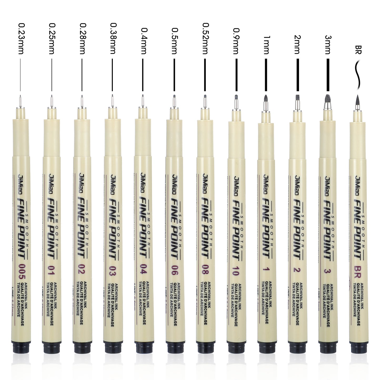 Giantree μm Fineliner Ink Pens, Fineliner pens Waterproof Archival Ink Set, No Bleed Drawing Art Pens for Artist Illustration, Sketching, Technical Drawing, Zentangle, Scrapbooking(12)