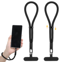 LIQWEI 2Pcs Anti Theft Phone Wrist Strap, Adjustable Cell Phone Lanyard Strap with Metal Tether Tabs for Smartphones