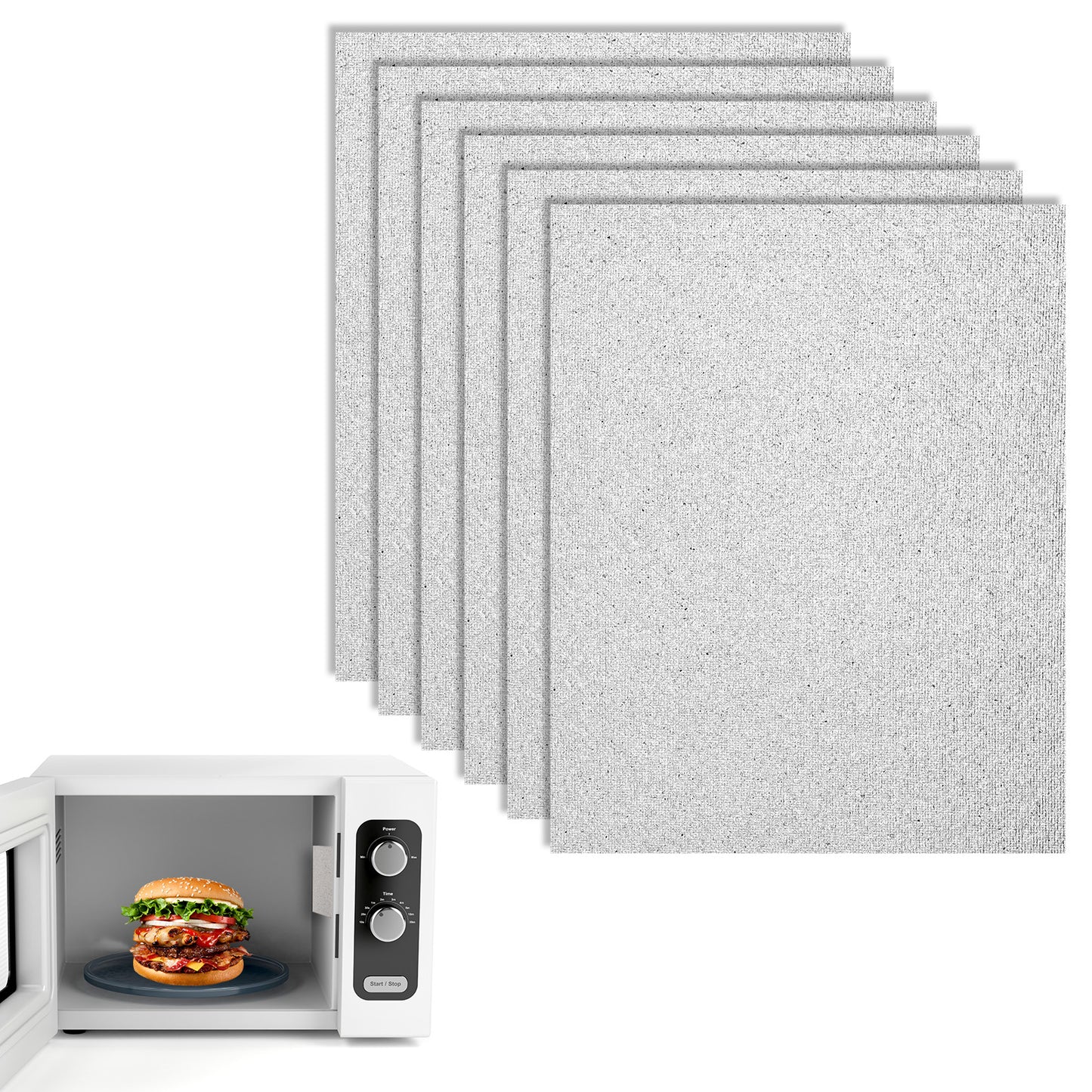 simarro 6 PCS Waveguide Cover Mica Plates Sheets Replacement, Universal Mica Sheet for Microwave Free Cutting for Compatible with microwaves Repairing Part(150 X 120mm) (6PCS Gray)