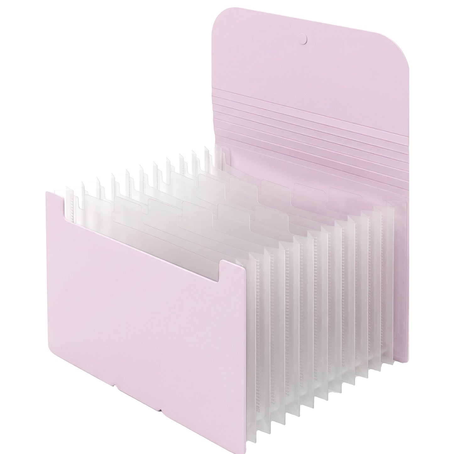 Amabro Sticker Storage Organizer with 12 Expandable Pockets, Large Capacity Stand Receipt Multi-Layer Folder Desktop Scrapbook Essentials for Thick Sticker Album Journal Notecard Check(Purple)