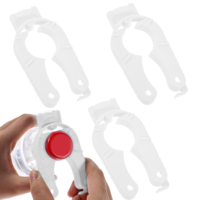simarro 4Pcs Plastic Bottle Cap Openers, Water Bottle Opener Multifunctional Plastic Bottles Cap Opener Ergonomic Kitchen Caps Openers for Arthritic Hands Elderly Seniors Weak Hands(White)