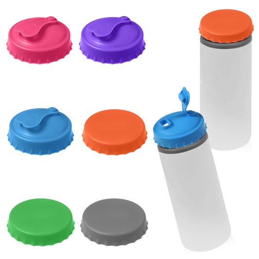 JIEYAO 6 Pcs Silicone Soda Can Lids, Saver Beer Can Cover, Reusable Lid Can Toppers Colorful Drink Protector Spill-proof Lid Can Stopper for Cola Beer Beverages Energy Drink Cans, Fits Standard Cans