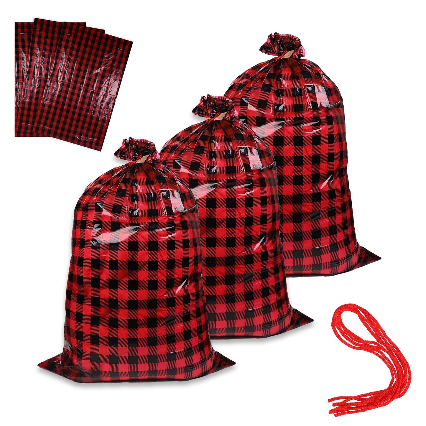 Giantree 3 Pcs 36''x56'' Extra Large Christmas Gift Bag, Extra Large Holiday Gift Bag Jumbo Gift Bag Giant Birthday Gift Bags Extra Large Plastic Gift Bags for Christmas New Year Presents Kids Party