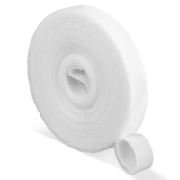 HJZHII 2PCS Double-Sided Hook and Loop Straps, 1/2in x 16.4ft Self-Gripping Straps Heavy Duty Hook and Loop Strips Reusable Quick Wrap Cable Straps Wrap Fasteners for Home Office Work(White)