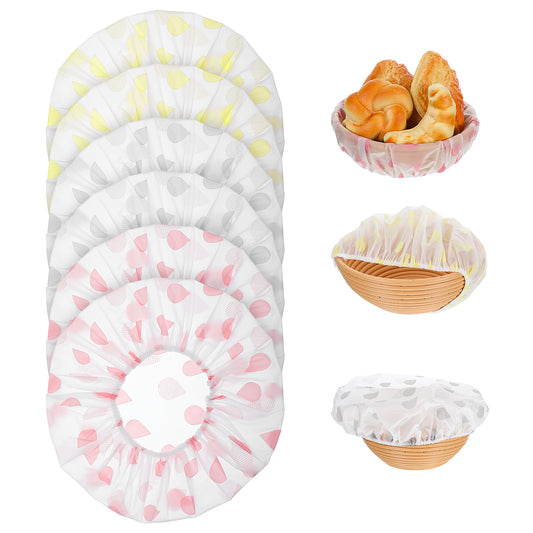 HJZHII 6PCS Reusable Bowl Covers for Bread Proofing, Elastic Bowl Covers Bread Proofing Cover Food Storage 10.6 Inch Stretchable EVA Cover for Kitchen Baking Salad Fermentation Sourdough Rising