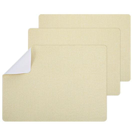 LXUEJIE 3 Pcs Beige Leather Repair Patch, Canvas Repair Patch, Self-Adhesive Fabric Repairing, Waterproof Self-Adhesive Fabric Repairing Patches for Sofas, Tents, Furniture, Car Seats, Lounge Chairs