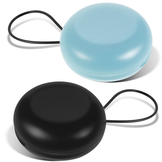 Bewudy 2pcs Ear Plug Carrying Cases, Earplug Cases, Portable Mini Storage Case, Earbud Plug Organizer Ear Plug Case Small Storage Case for Travel (Blue+ Black)