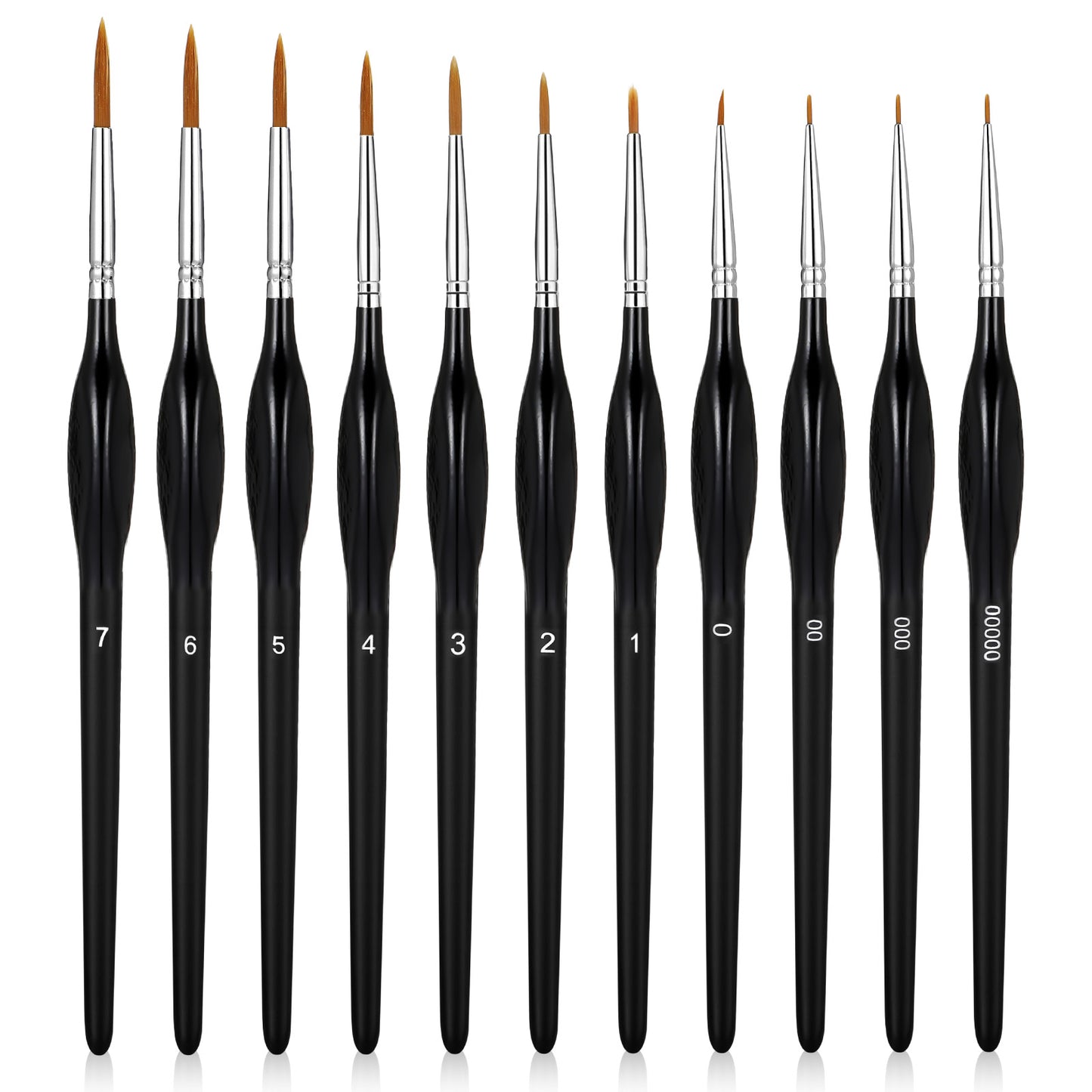 TIESOME 11Pcs Fine Detail Paint Brushes Set for Model Painting, Professional Miniature Paint Brushes Artist Paint Brushes for Fine Detailing, Figure Model, Acrylic, Watercolour, Miniatures