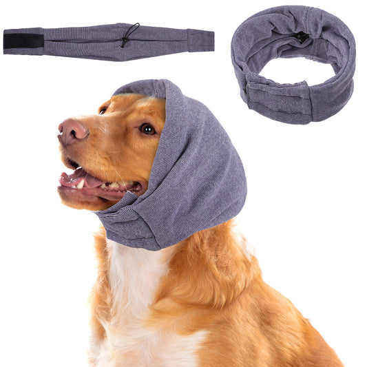 MBAIYO Dog Calming Hoodie,Dog Reducing Noise Hoodies Pet Ear Cover Thunderstorms And Anxiety Relief Adjustable Pet Ear Muffs for Noise Protection(Light Purple)