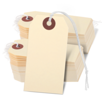 cobee 100 Pcs Price Tags with String, Small Price Tags Hanger Stocking Writable Tags, Price Tags for Retail Gift Bag Hang Tags Box Labeling Clothes Craft Wedding Christmas Presents