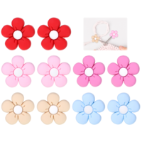 LXUEJIE 10 Pcs Flower Knitting Needle Stoppers, Silicone Cute Flower Needle Point Protectors, Stitch Holders for Knitting Crochet Supplies Accessories