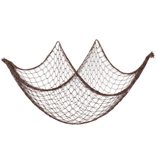 Jeffdad Fish Net Decorations for Party, 1m x 2m Decorative Nautical Themed Fishnet Party Accessory Wall Hanging Fish Net Decorative for Home Bedroom