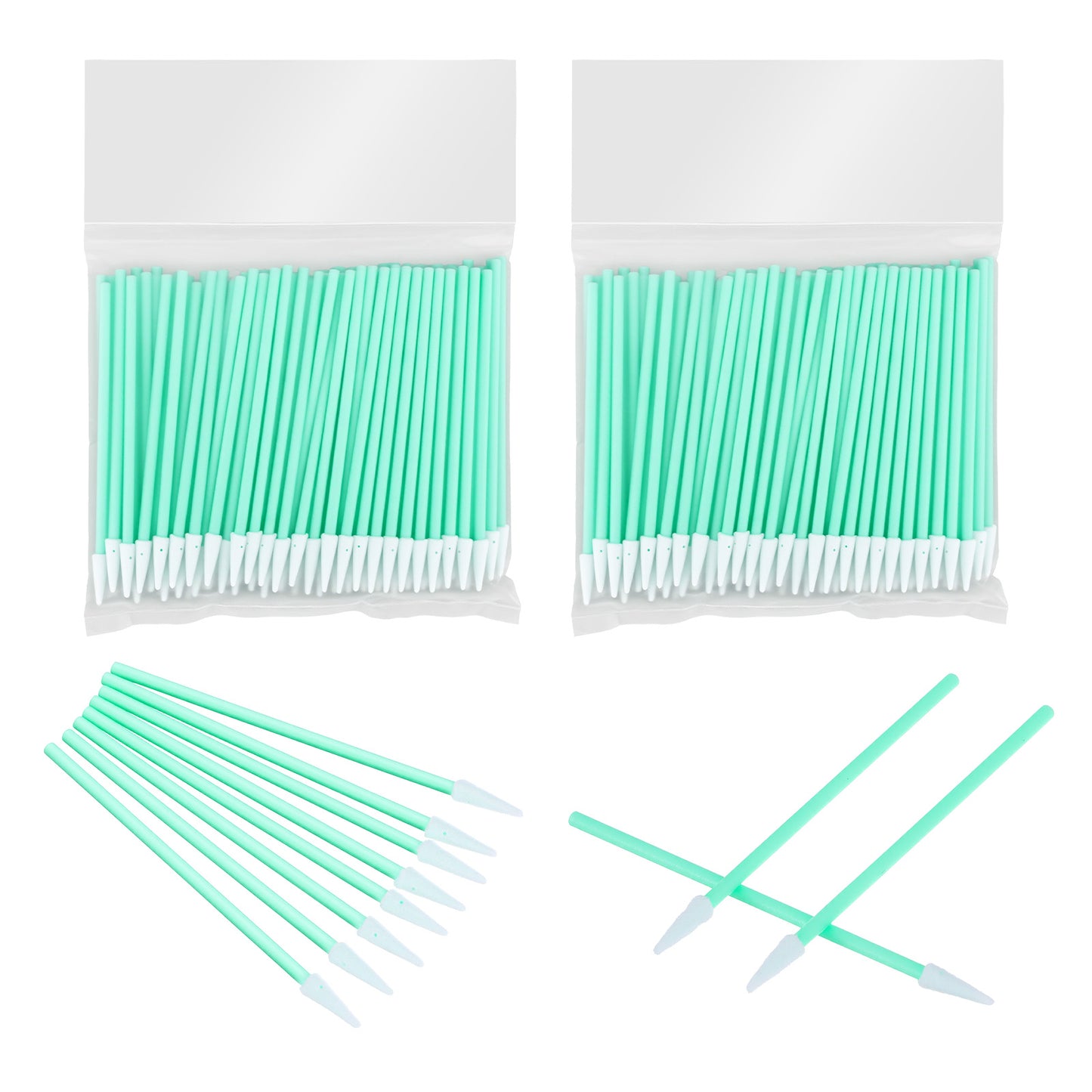 DOPENSPI 200PCS Pointed Foam Swab, Dust Free Cleaning Swab Anti-Static Swabs Tapered Tip for Inkjet Printer Print Head Camera Optical Lens
