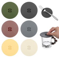 simarro 6pcs Silicone Cup Lids, Reusable Tea Cup Covers Anti-dust Seal Airtight Silicone Covers for Mugs, Tea Cups, Coffee Cups 10cm/3.94 inch(6)