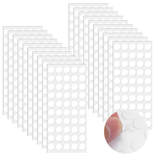 SHENLIU 1000PCS Double Sided Sticky Dots, 10mm Double Sided Self-Adhesive Dots Clear Removable Round Putty No Trace Poster Adhesive Putty for Balloons, Wall Hanging, Posters, Crafts, Photos