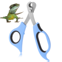JIYIN Bearded Dragon Nail Clippers, Stainless Steel Blue Toe Clippers for Small Reptiles Safe Efficient Grooming Pet Tool with Precise Angled Edges for Bearded Dragon Cat Puppy Enthusiasts