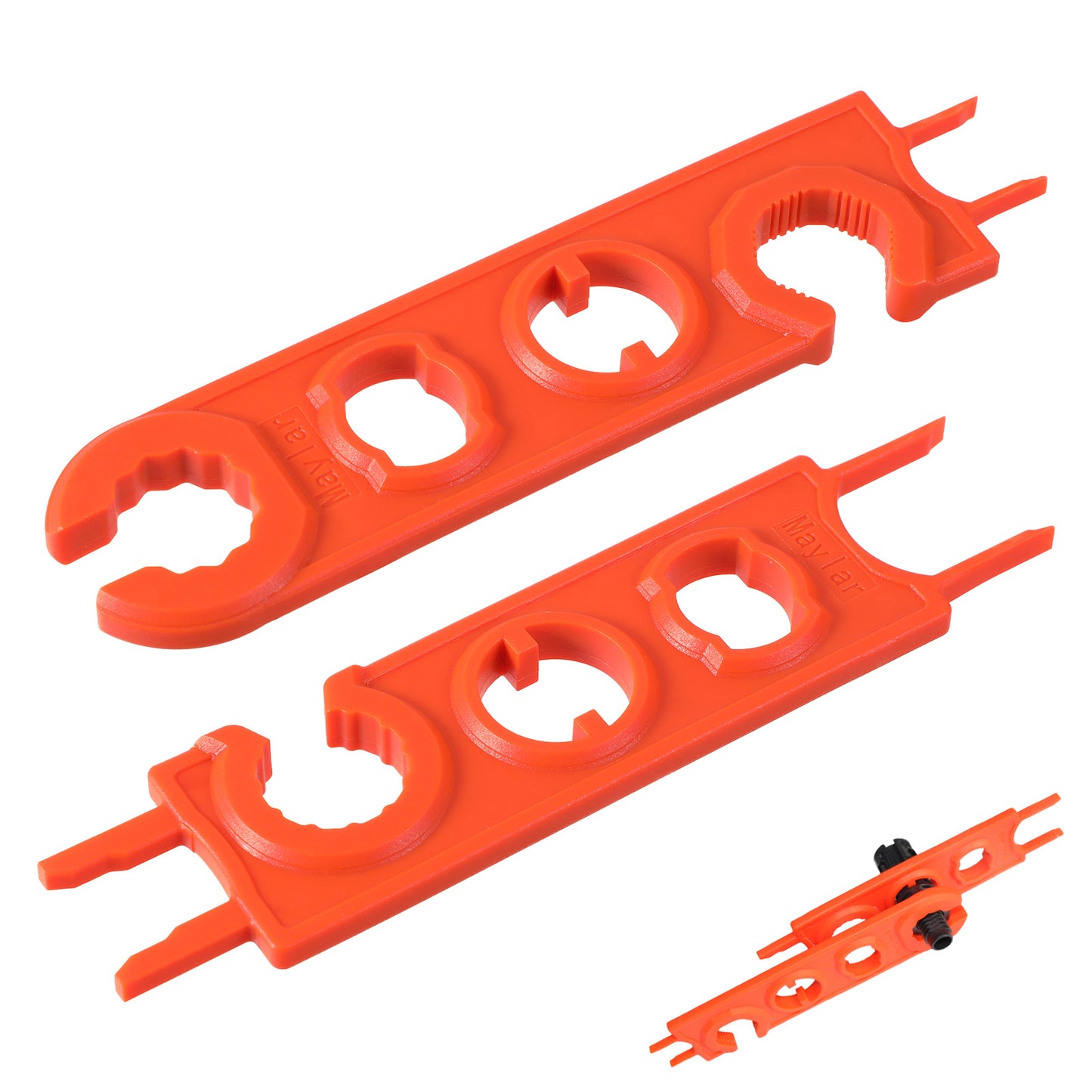 Yuanchu 2Pcs Solar Connector Wrenches, Solar Panel Connectors Mc4 Solar Connector Wrenches Panel Cable Quick Plug Socket Separator Tool for Solar Panel Systems Pv Cables Wire Connectors(Orange)