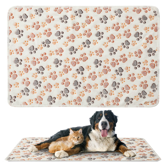 Molain Cat Dog Blanket, Soft Couch Pet Blankets Kitten Puppy Blanket (Medium(30x20 In/76x52 cm), white)