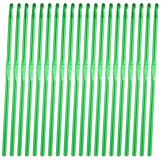 TIESOME 20Pcs 4mm Crochet Hooks, US Size G/6 Small Crochet Hooks Aluminum Knitting Needles with Markers for Chunky Yarn Beginners or Professionals