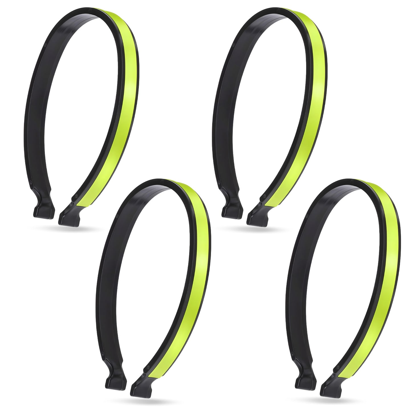 Molain 4 PCS Bicycle Trouser Clips Lightweight Bike Clips Trousers with Powerful Reflective Bands Bicycle Safety Ankle Bands Reflector Cycling Equipment for Men Women Ankles(Yellow)