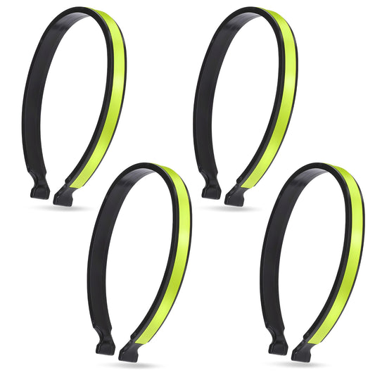 Molain 4 PCS Bicycle Trouser Clips Lightweight Bike Clips Trousers with Powerful Reflective Bands Bicycle Safety Ankle Bands Reflector Cycling Equipment for Men Women Ankles(Yellow)