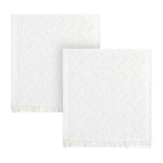 AOZUO 2 Pcs Hand Towels Bathroom, 30×13 Inch Boho Decorative Hand Towels Turkish Absorbent Soft Face Towel for Boho Bathroom Decor Farmhouse Kitchen Hotel Spa Guest (Grey)