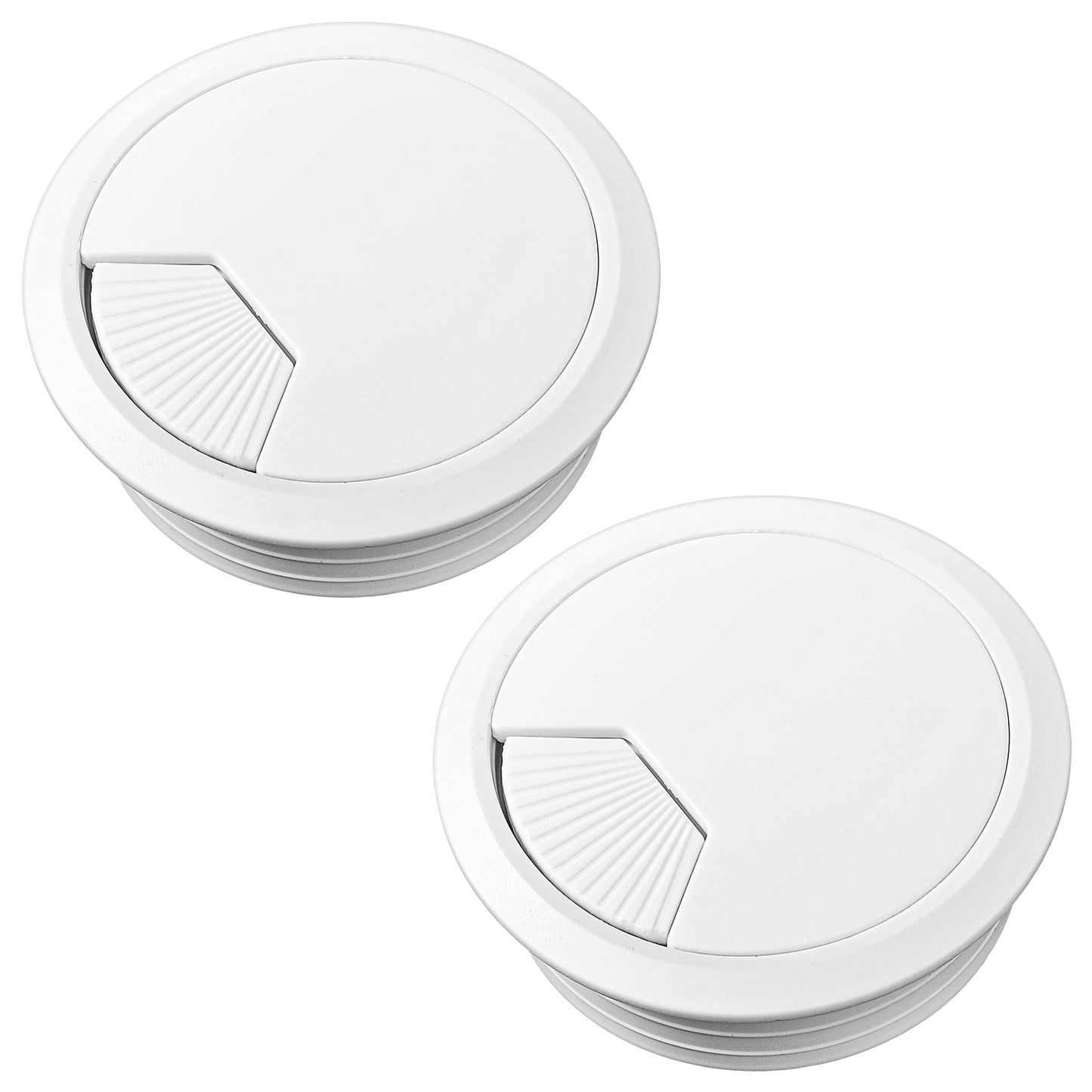 GEEHUA 2Pcs White Desk Grommet, 60mm/2.4 Inch Desk Cable Grommet Desk Cable Hole Cover Desk Cable Hole Desk Hole Cover for Home Office Cable Tidies