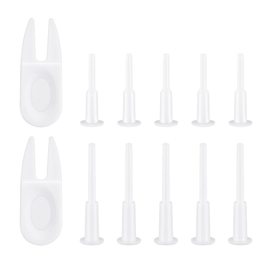 BOHUIZ 12 Pcs Exercise Ball Plug Replacement Kit, Yoga Ball Fitness Exercise Ball Air Stopper Plug Pin Adapter Kit, Inflatable Plug Replacement for Fitness Exercise Ball Inflatable Bed Pool