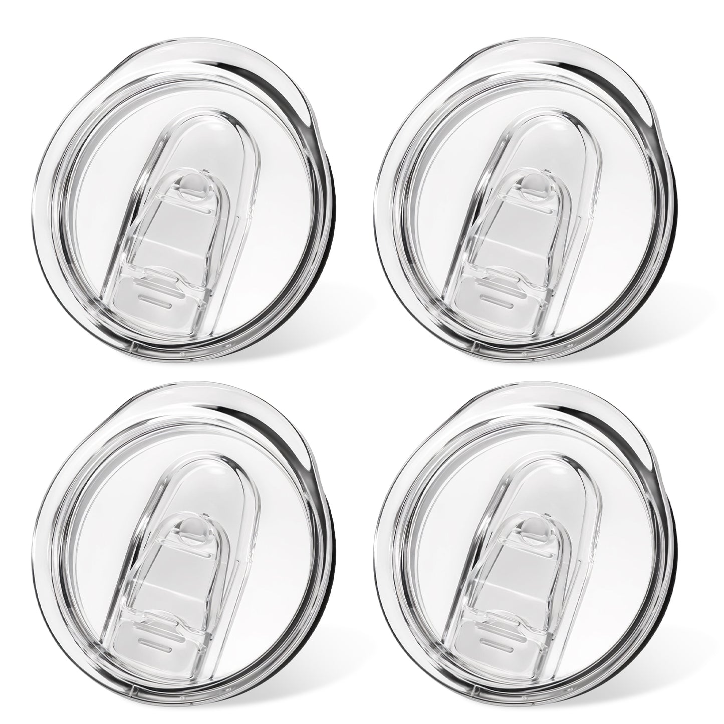 cobee 4 Pcs 20 oz Tumbler Replacement Lids, Silicone Tumbler Lid Mug Replacement Lids, Coffee Cup Travel Mug Spill Proof Splash Resistant Silicone Sliding Covers, Straw Friendly(4 Pcs)