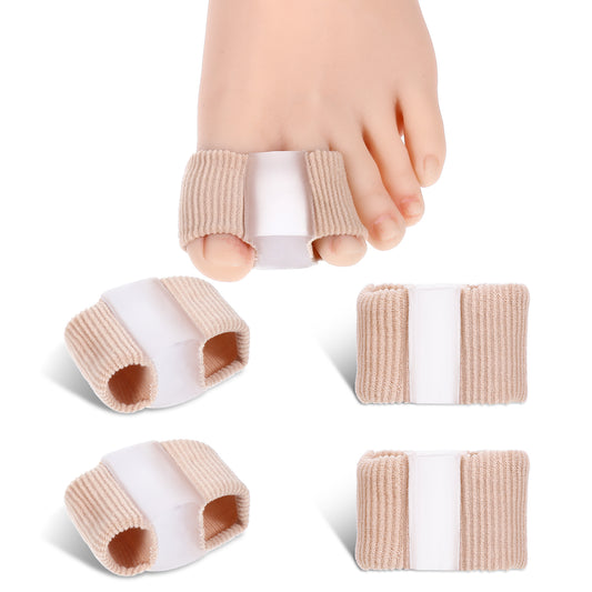 cobee 4 Pcs Bunions Gel Toe Separators, Bunion Corrector Toe Spacers, Big Toe Straightener Bunion Pads for Overlapping Toe, Breathable Toe Corrector Protector Women and Men(4 pcs)