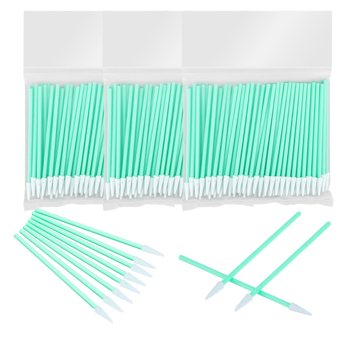 DOPENSPI 300PCS Pointed Foam Swab, Dust Free Cleaning Swab Anti-Static Swabs Tapered Tip for Inkjet Printer Print Head Camera Optical Lens