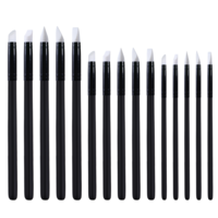 cobee 15 Pcs Silicone Paint Brushes for Crafts, Multifunctional Silicone Clay Sculpting Tool 5 Shapes Rubber Paint Pens for Sculpting Pottery Clay Crafts Artwork Painting(0.1inch/0.2inch/0.3inch)
