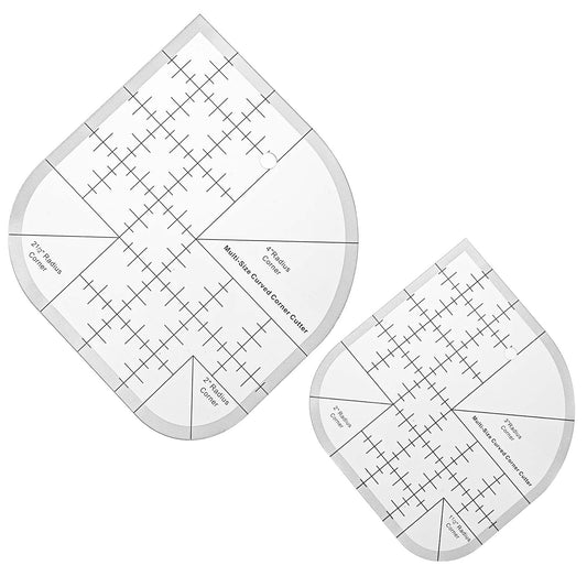 JJUNW Sewing Patchwork Template, Quilting Sewing Ruler, Acrylic Sewing-Patchwork Ruler Curved Corner Cutter-Ruler Sewing-Patchwork Template for DIY Multifunctional Tool