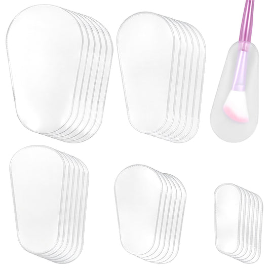 LXUEJIE 30 Pcs Makeup Brush Covers, 5 Sizes Cosmetic Brush Protectors, Dustproof Waterproof Brushes Cover Durable Plastic Brushes Guards for Daily Storage, Travel