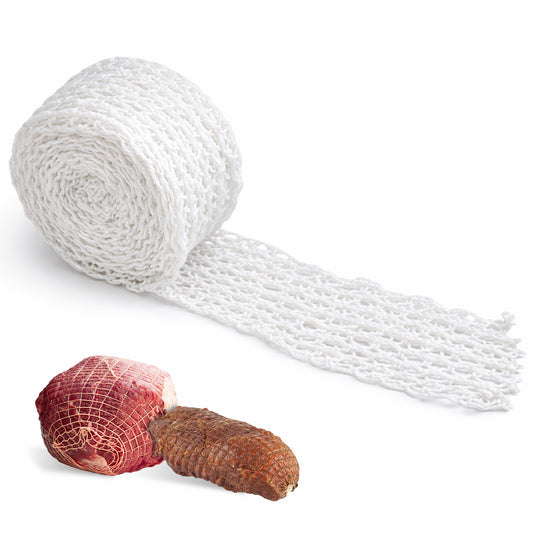 JJUNW 5meters Meat-Netting Roll, Cooking Wrapping Mesh, Ham Sock Elastic Netting Elastic Smoked Meat Poultry Ham Netting Meat-Butcher Twine Net for Meat Cooking or Drying