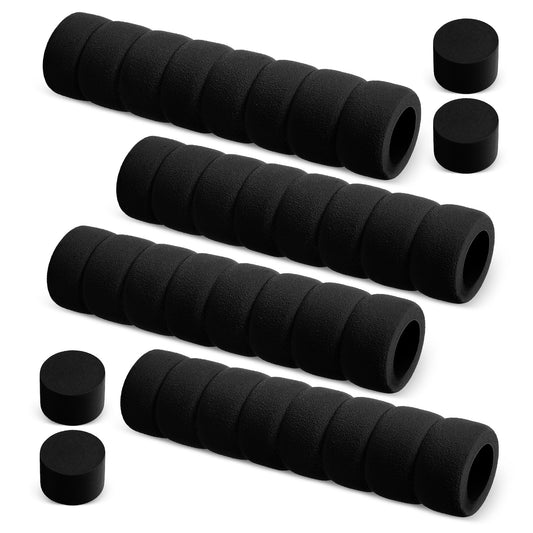 JJUNW 4 Pcs Door Handle Protective Covers, Sponge Door Protector Anti-Collision Anti-Static, Doors Handle Stopper for Restaurants Schools Rooms Most Flat/Round Doors Handles(Black)