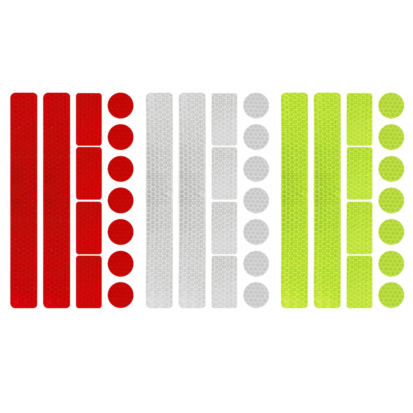Yuanchu 39Pcs Reflective Warning Stickers for Bike, Reflective Decals Waterproof Outdoor Bike Safety Warning Reflective Stickers Night Visibility Tapes for Bicycle Motorcycle Helmet Car