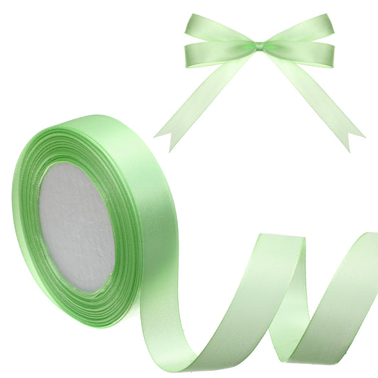 LXUEJIE Sage Green Satin Ribbon, 1-1/2 Inch 25 Yards Sage Green Solid Fabric Ribbon for Gift Wrapping Double Faced for Flower Bouquet Crafting Wedding Christmas Party Decoration