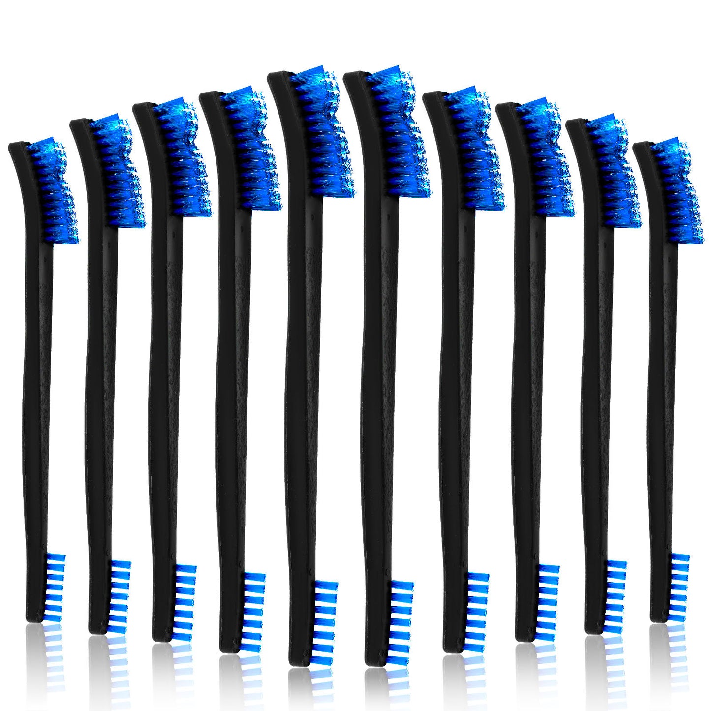 DOPENSPI 10 Pcs Cleaning Brushes, 17cm/6.69in Double-Ended Nylon Detail Brush Set for Jewelry Car Kitchen Bathroom Tight Spaces Crevice Cleaning
