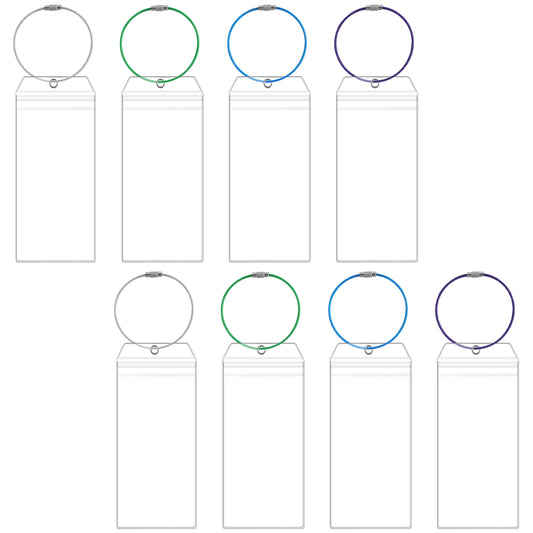 Giantree 8Pack Transparent Cruise Tags Holder, Luggage Tags for Cruise Ships, Clear Tags Cruise Travel Essentials for Luggage E-Tags Suitable for Cruise Travel Waterproof (7.48 x 2.51'')