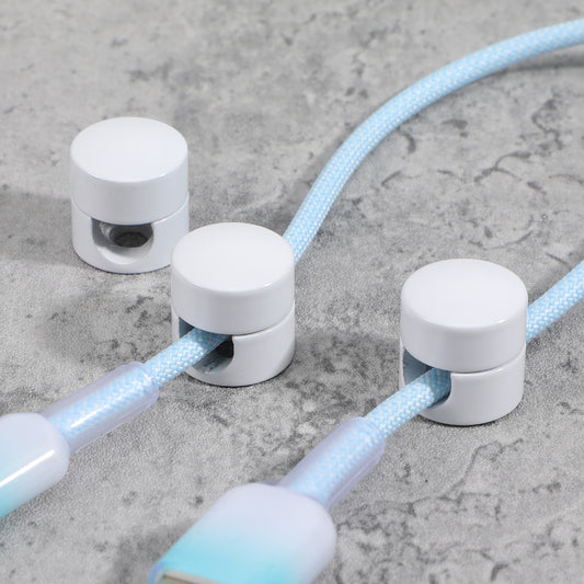 Cable Anchors Desk, 3 Sets White Adhesive Phone Charger Holders for Cords Adjustable Wire Organizers White Cord Management Clips Nightstand Office Swag Hook for Chandelier Ceiling Lights Cable
