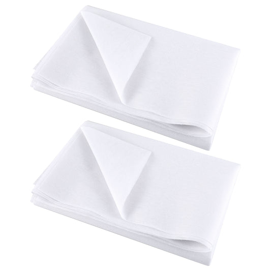 Molain 2Pcs Iron-On Non-Woven Fusible Interfacing, 39 x 72 inch Lightweight Non-Woven Interfacing Iron On Polyester Single-Sided Interfacing for DIY Crafts Sewing Crafting and Home Decor(White)