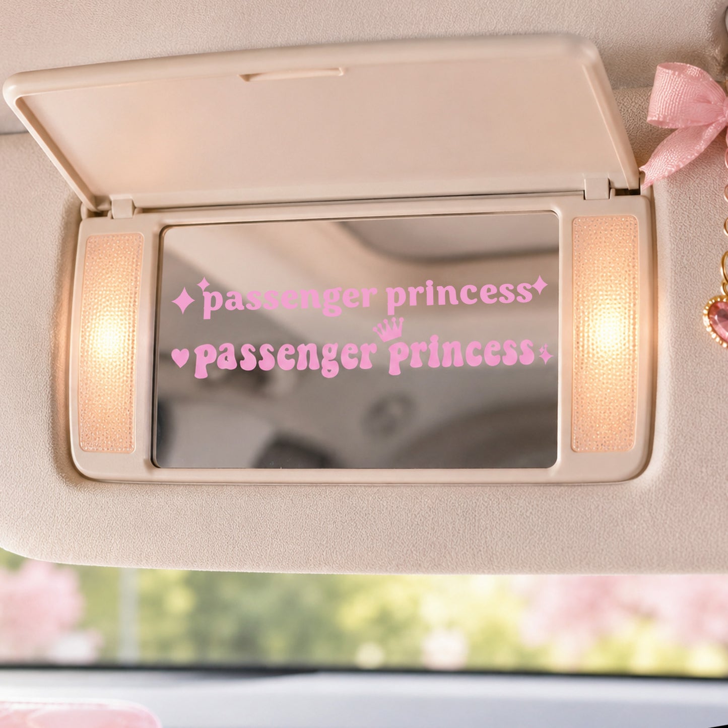XLIUAX 5Pcs Passenger Princess Stickers Cute Mirror Decals Car Accessories
