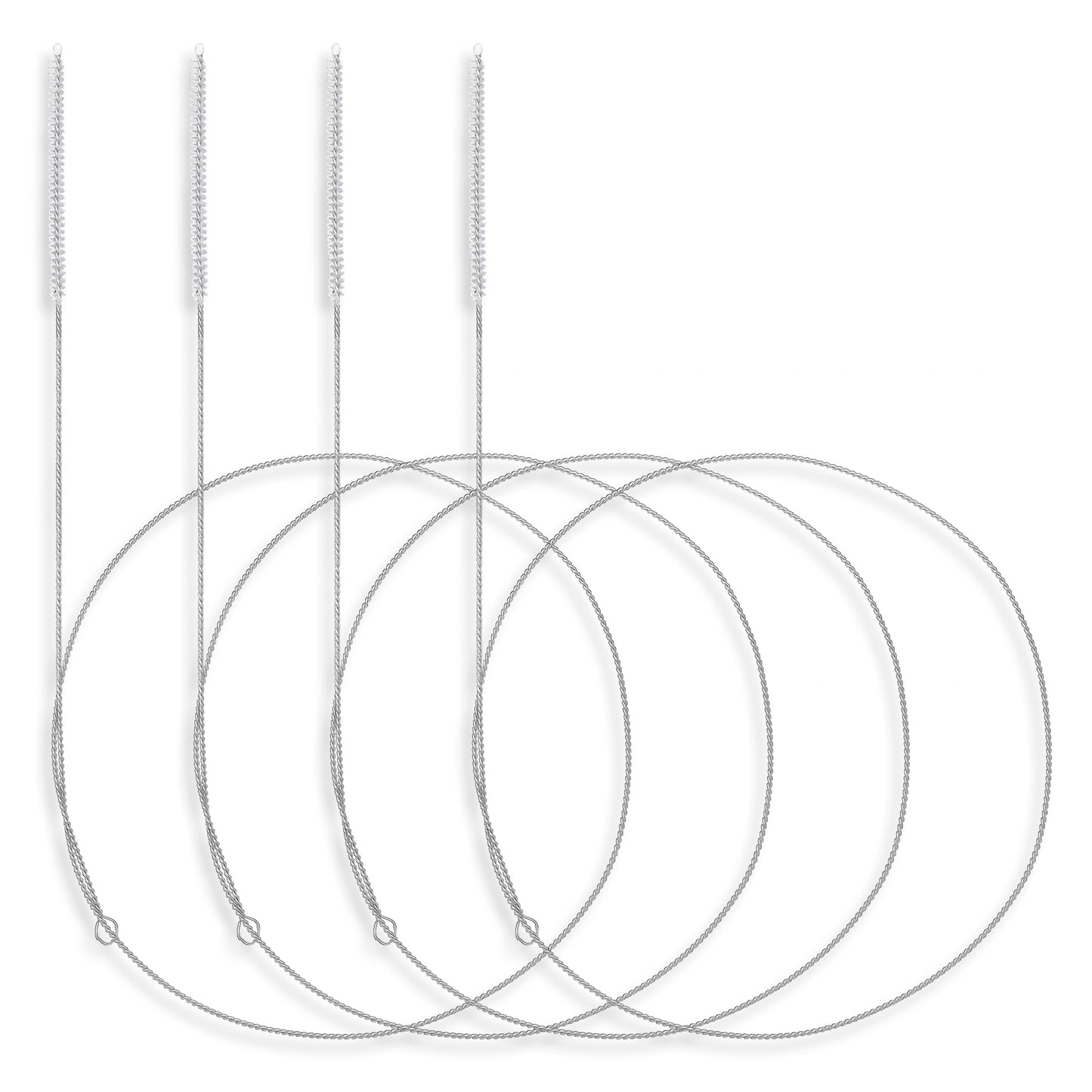 cobee 4 Pcs Straw Cleaner Brush Extra Long, 1m/39in Wire Tube Brushes with Soft Nylon Bristles Head, Wire Brush Pipe Cleaning Brush for Cleaning Feeding Tubes Bottles Straw(Diameter 0.65cm)