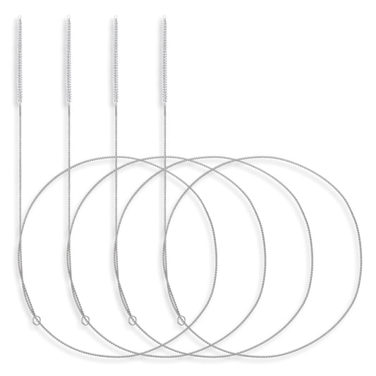 cobee 4 Pcs Straw Cleaner Brush Extra Long, 1m/39in Wire Tube Brushes with Soft Nylon Bristles Head, Wire Brush Pipe Cleaning Brush for Cleaning Feeding Tubes Bottles Straw(Diameter 0.65cm)