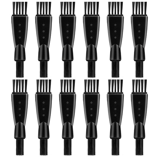 Molain 12 PCS Clipper Brush, Electric Razor Cleaning Brush, Hair Remover Shaving Razor Brushes, Double-Head Cleaning Brush, Mini Brush for Shaver Keyboard Parts Detail Hair Clipper Trimmer Cleaning